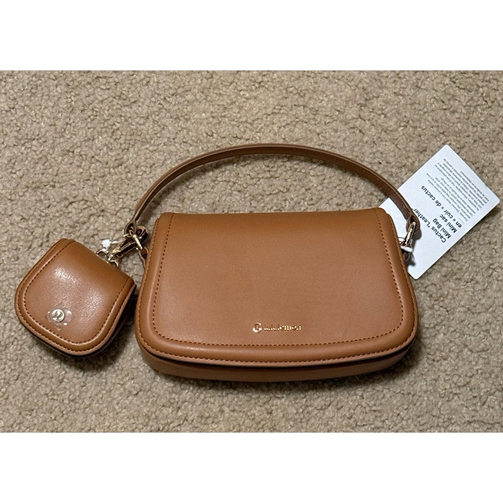 Lululemon Cactus Leather Alternative Mini Bag in Chestnut Brown - Picture 5 of 5